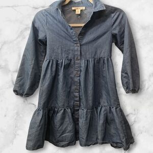 Charming Blue Denim Kids Dress